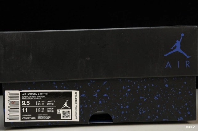 Reps TBK Retro Jordan Royal CT8527-018 Game 4 Black 0708